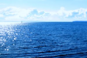 sea, Boat, Blue, Sky, Clouds, Sunny, Summer, Landscapes, Nature, Earth, Ocean