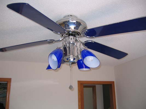 cobalt blue ceiling fan photo - 5