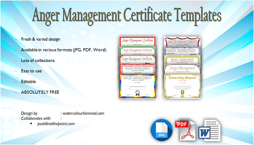 anger management certificate template, printable anger management certificate, anger management certificate pdf, anger management class certificate of completion, free anger management certificate of completion template, anger management course certificate