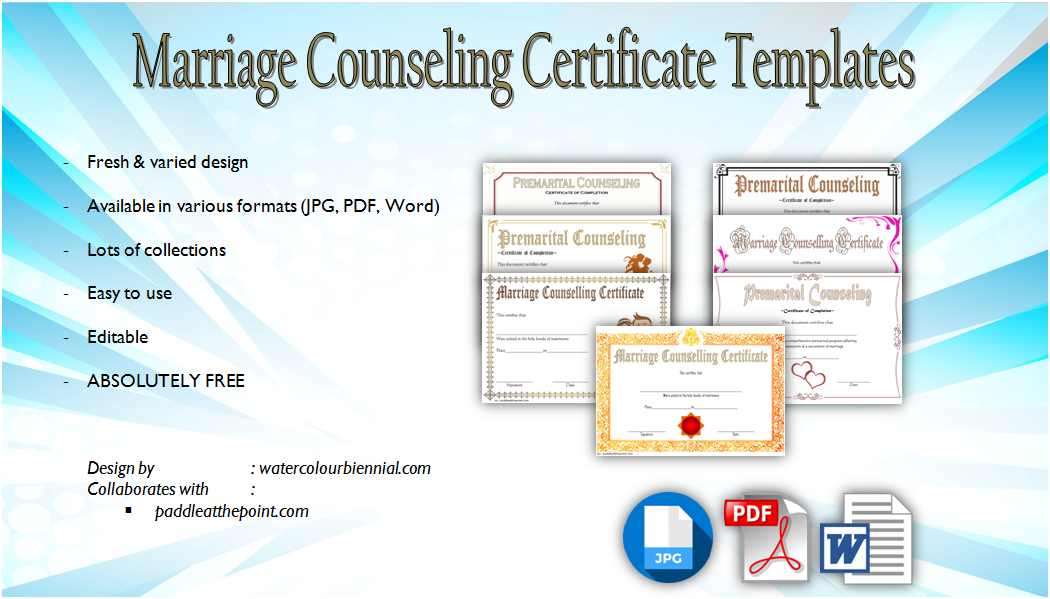 marriage counseling certificate template, marriage counseling certificate of completion, free marriage counseling certificate of completion template, free printable marriage counseling certificate, pre marriage counseling certificate template free, premarital course completion certificate