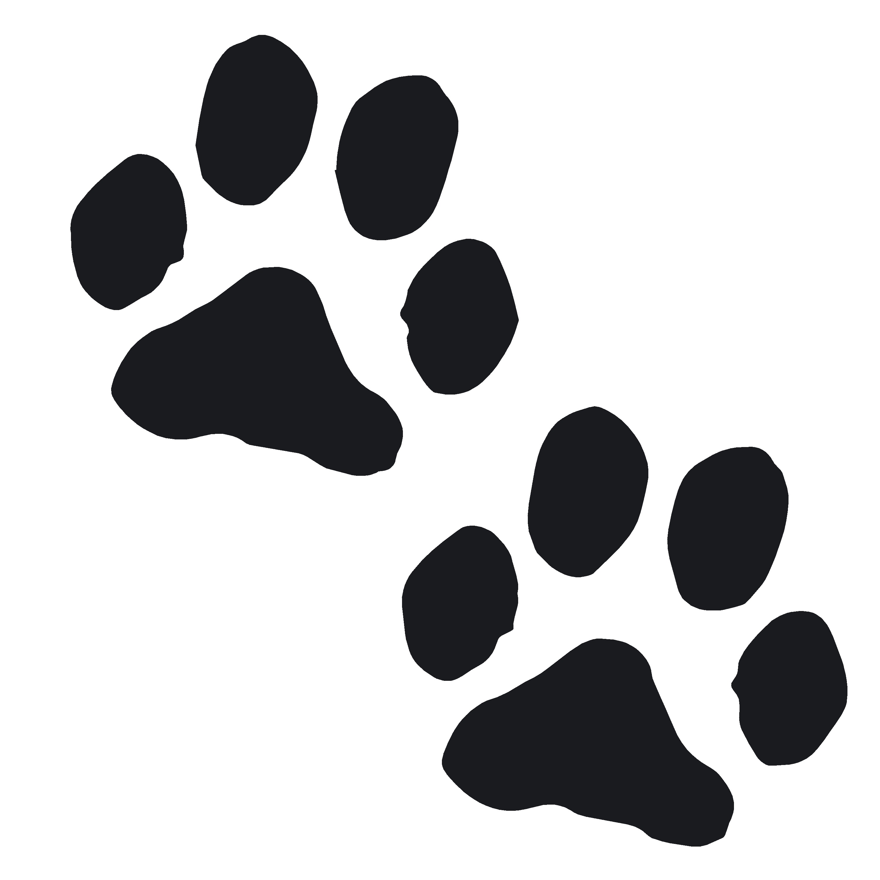 Printable Dog Paw Print - Printable World Holiday