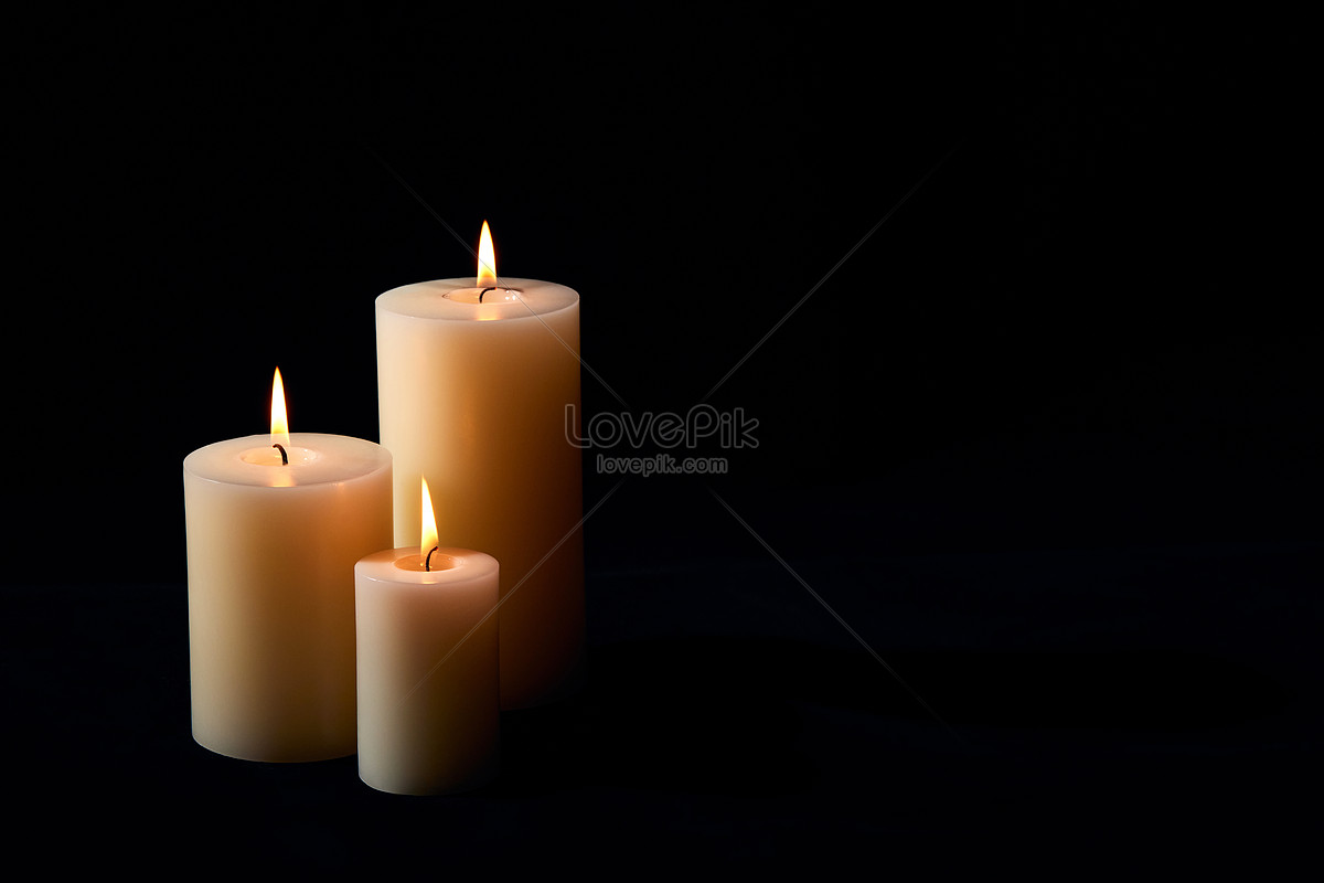 Pray For Blessing Burn Candles Black Background Picture And HD Photos |  Free Download On Lovepik