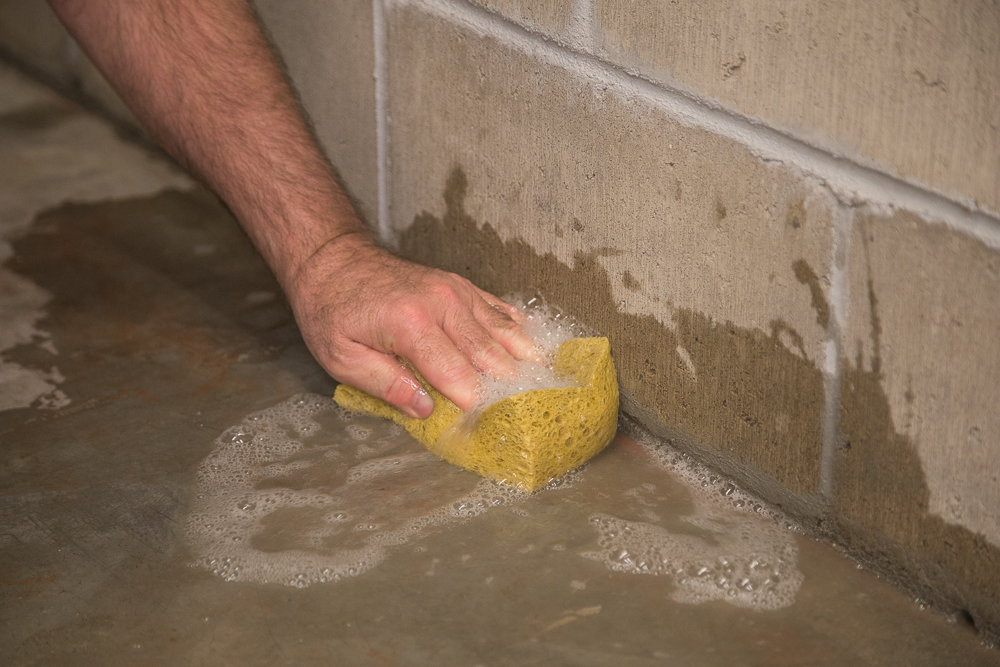 Clean basement floor