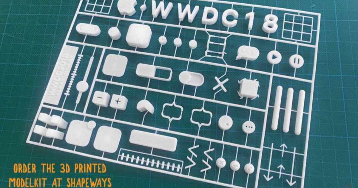 あのWWDC 2018の招待状ポスターを組立てられる3Dプリンター製プラモデルが登場！