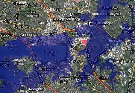 Auckland Flooding Map