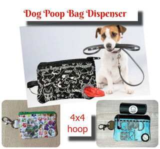 In the hoop Doggy Poop Bag Dispenser