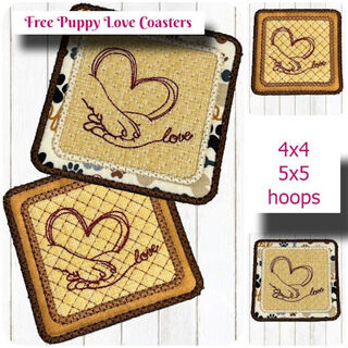 Free Puppy Love Coaster