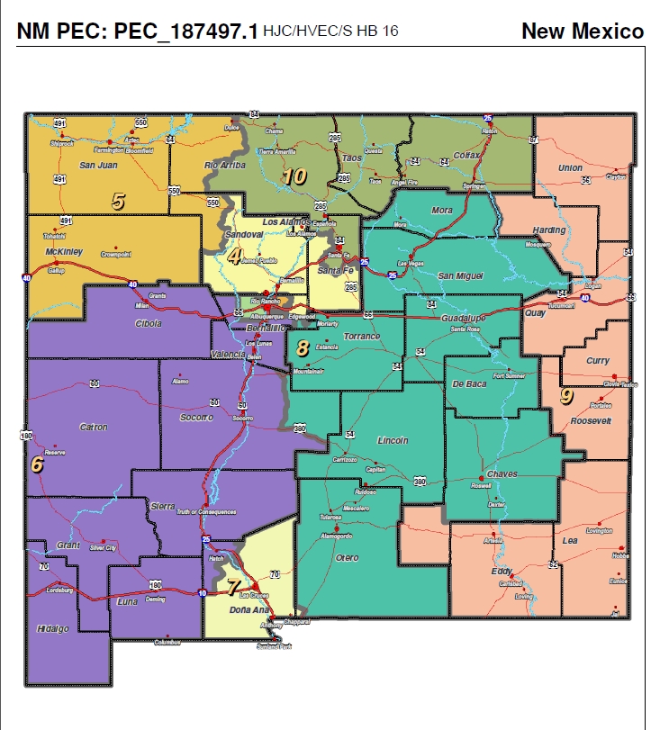 New Mexico District Map 2024 - Ynes Amelita