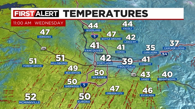 Portland Metro Temps