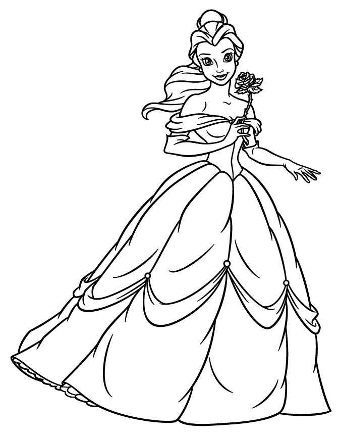 Belle clipart outline, Belle outline Transparent FREE for download on ...