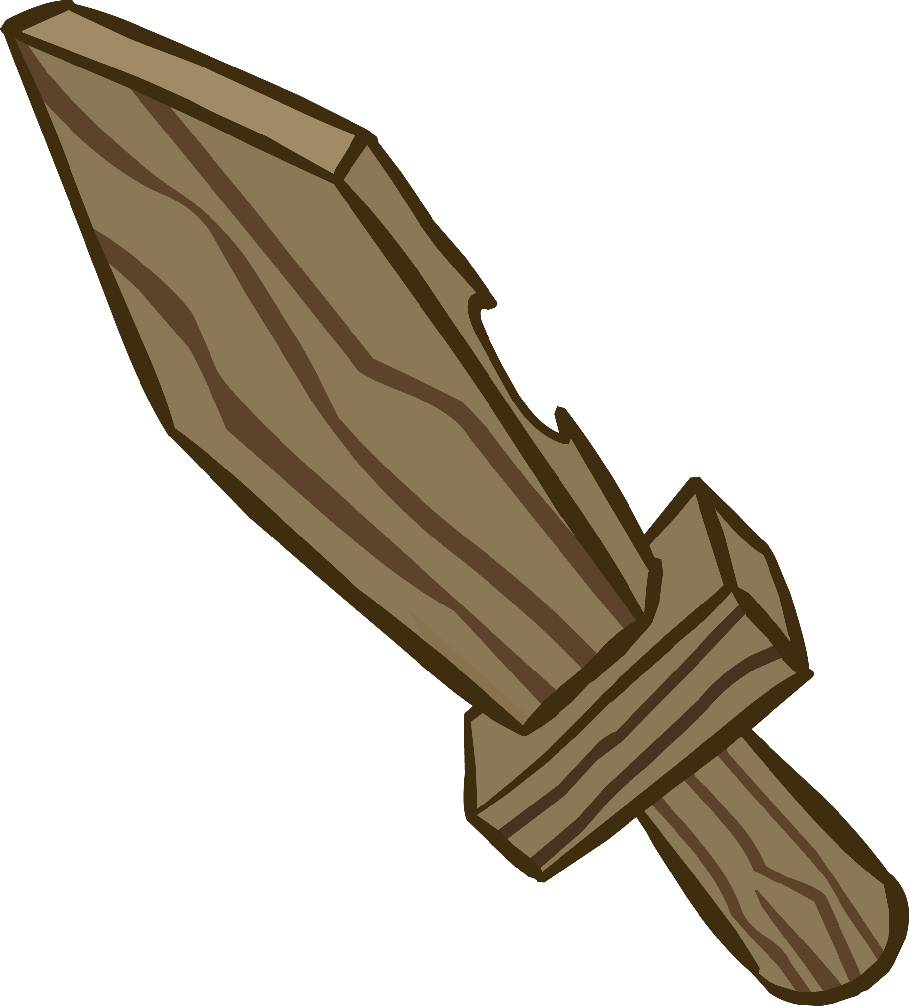 club clipart wooden club