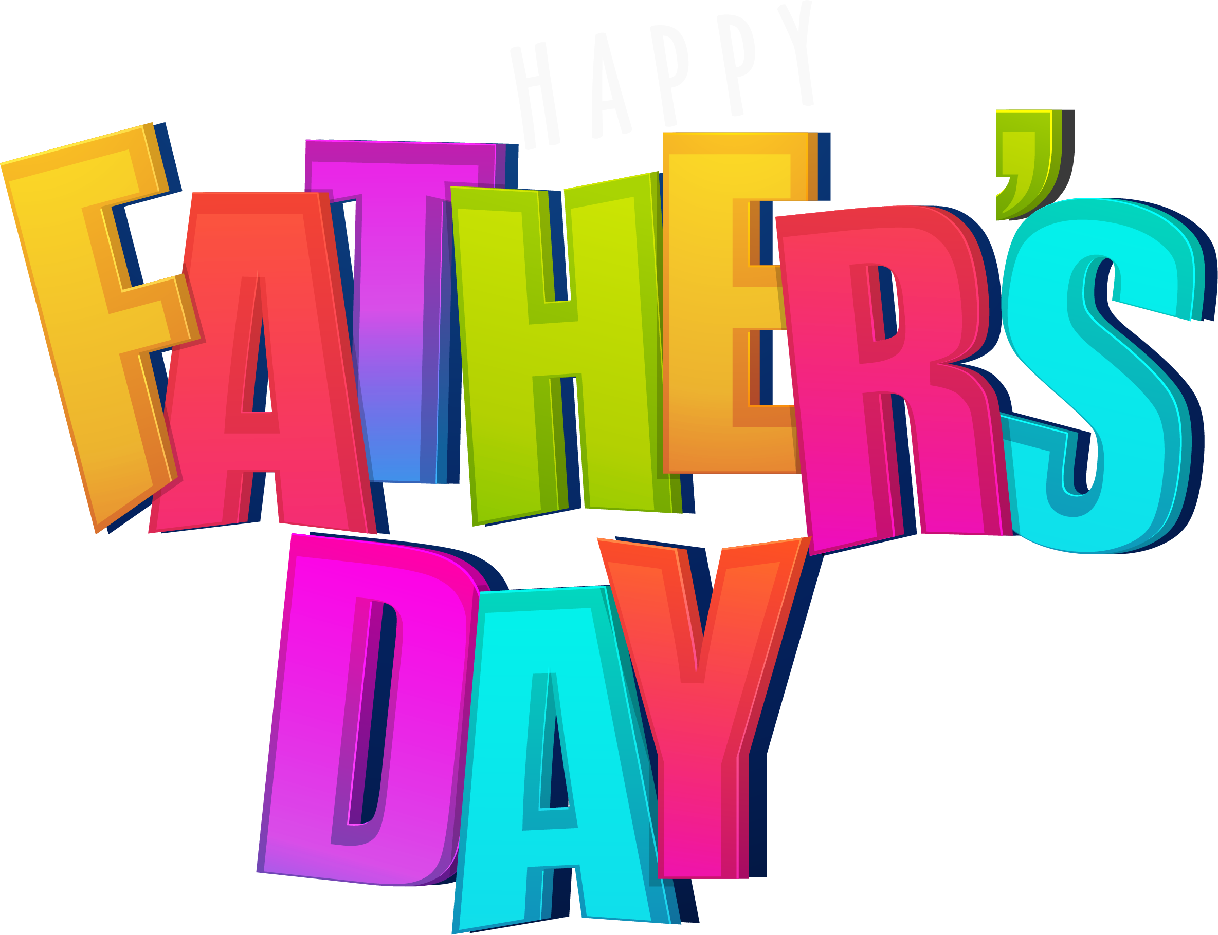 Happy Father's Day Word Clip Art