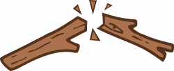 Clipart - Colored Broken Wooden Stick