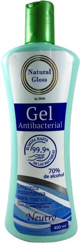 Gel antibacterial natural gloss 400 ml.