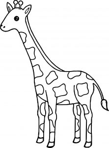 Tall Giraffe Coloring Page