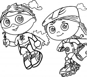 Super Why Boy And Girl Coloring Page