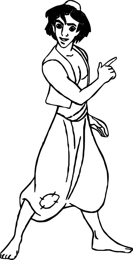 Prince Aladdin Ready Coloring Page – Wecoloringpage.com