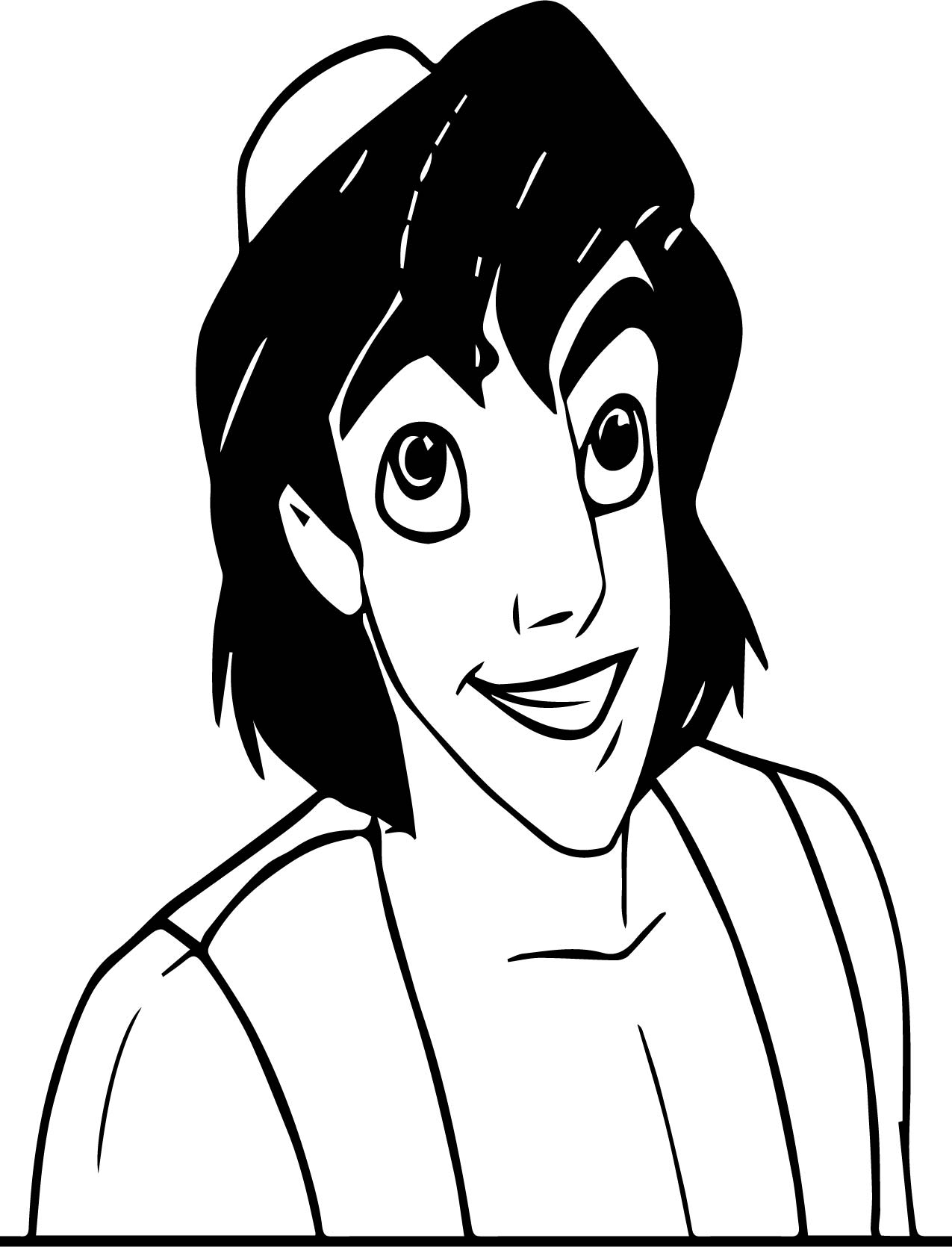 Think Prince Aladdin Walt Disney Characters Coloring Page ...