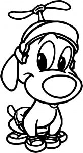 Warner Bros Baby Looney Tunes Cute Dog Coloring Page