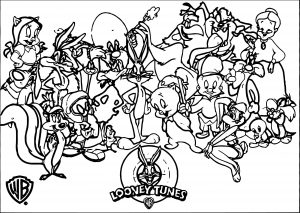 Warner Bros Baby Looney Tunes Characters Coloring Page