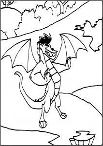 American Dragon Jake Long Mountain Free A4 Printable Coloring Page