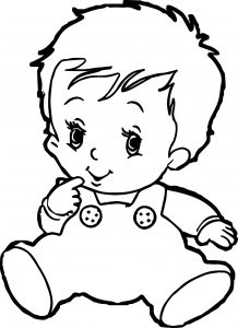 Cute Boy Coloring Page 1