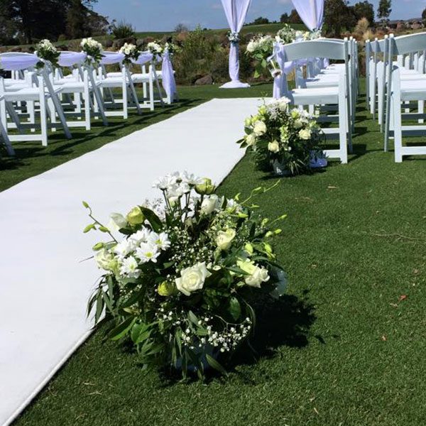 Wedding Hire Melbourne - Fresh Flowers Extra Large Buckets for Aisle Carpet Runners