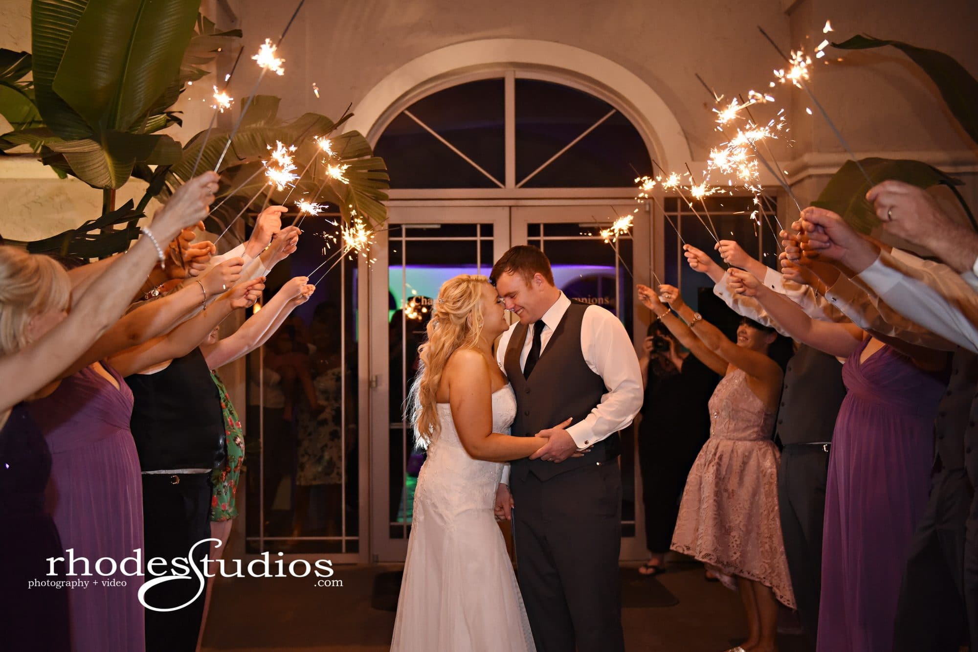 ChampionsGate Golf Club - bride and groom with sparkler sendoff