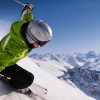 Skier in Serre Chevalier, a Ski Resort in France