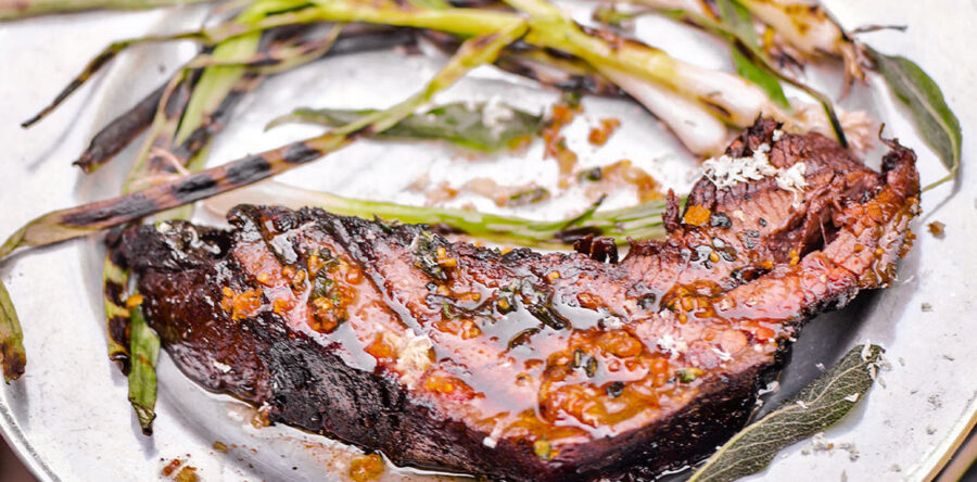 Steven Raichlen’s Brisket ’Steaks’ with Shallot Sage Butter