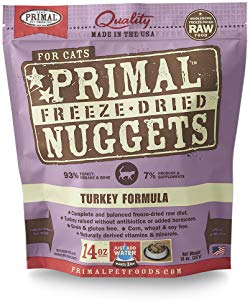 Primal Turkey Formula Nuggets Grain-Free Raw Freeze-Dried Cat Food