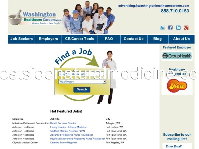 Washington Healthcare Careers site map to find continuing education ...