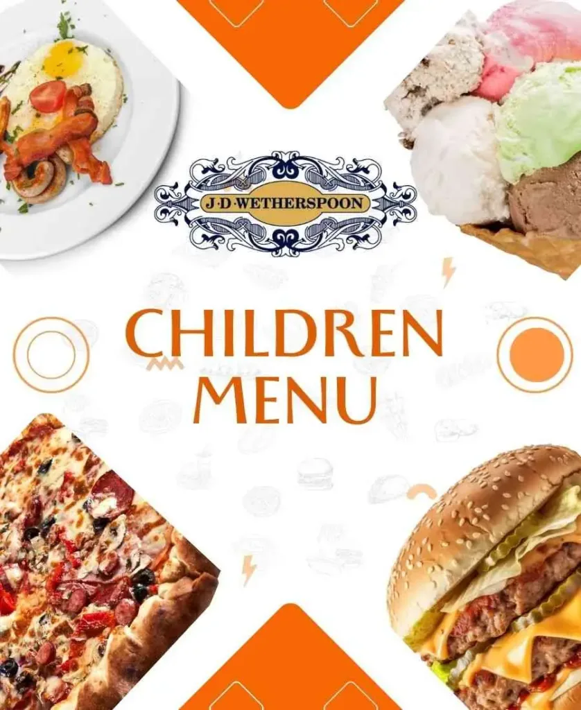 Children Menu wetherspoon