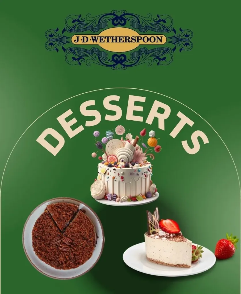 Desserts wetherspoon Menu