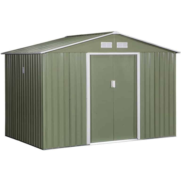 Outsunny 9x6ft outdoor garden shed with sliding door