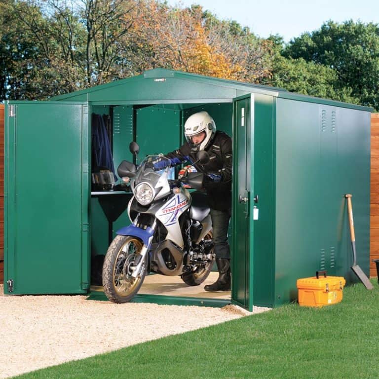 7'4 x 8'11 Asgard Gladiator motorbike garage