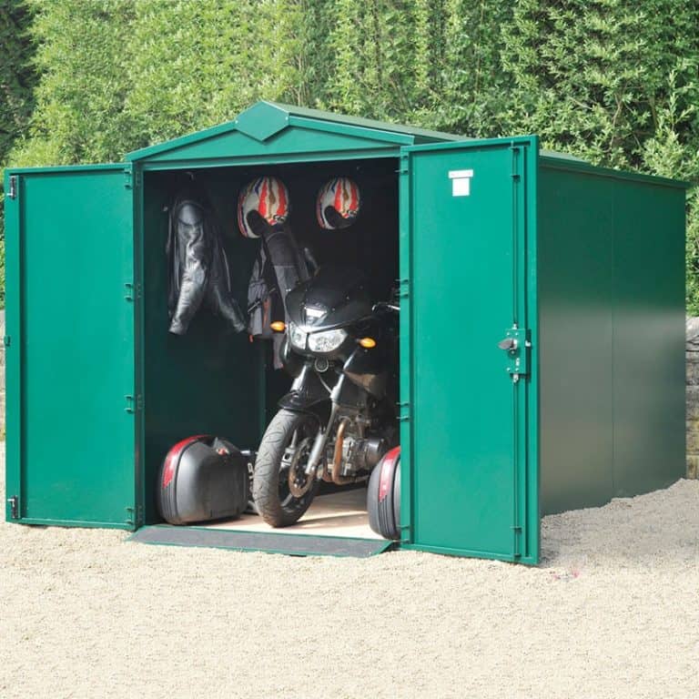 5'2 x 10'11 Asgard Secure Motorbike Garage Plus for safe bike storage