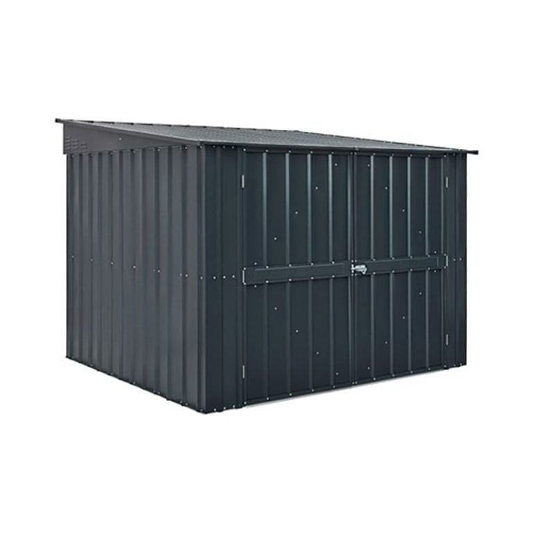 6x6 Lotus Anthracite Grey Metal Bicycle Store for secure bike storage and protection outdoors.