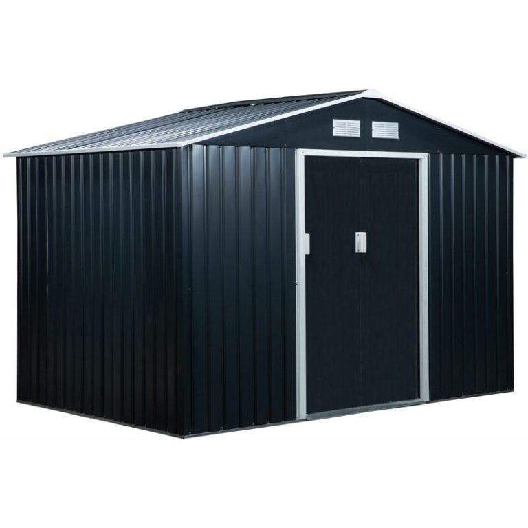 Outsunny 9x6FT outdoor garden shed with sliding door