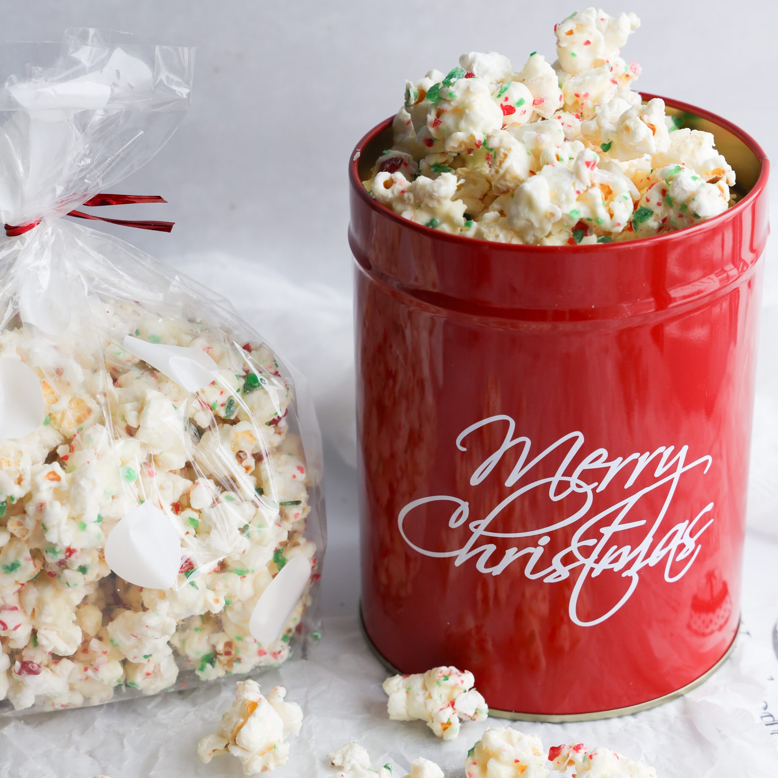 White Chocolate Peppermint Popcorn