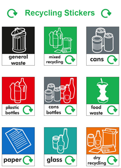 Wheelie Bin Recycling Stickers