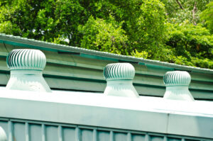 Many Roof Vents Installed