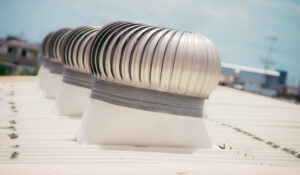 Shiny Whirlybird Vent on Roof