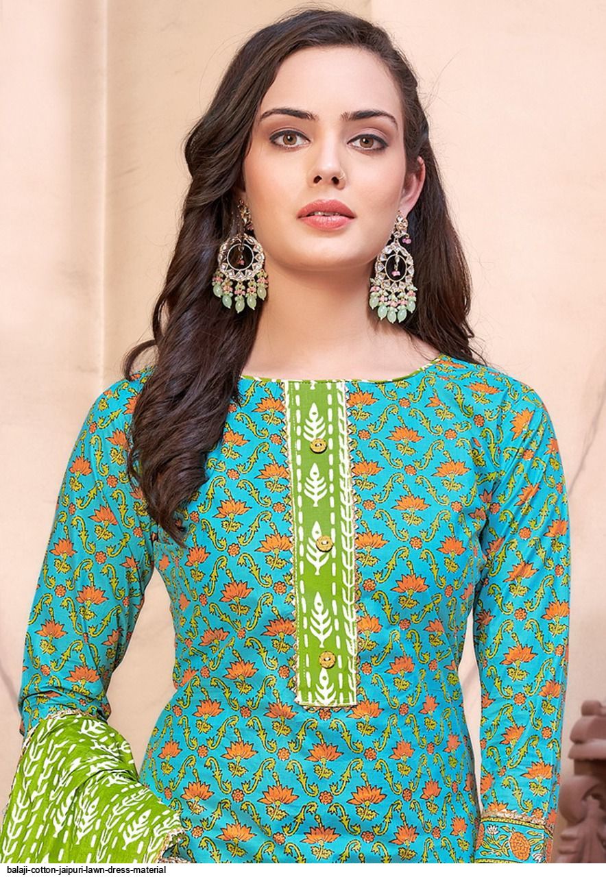 BALAJI COTTON JAIPURI LAWN DRESS MATERIAL