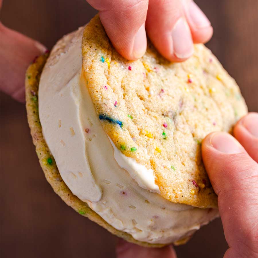 birthday cake ice cream sandwich