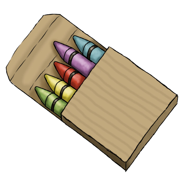 Cute crayons clip art