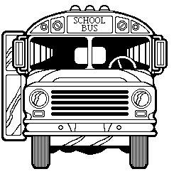 school bus black and white clipart