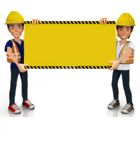 Christian under construction clipart