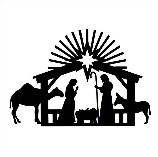 Nativity silhouette  free nativity silhouette clipart 6