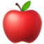 red apple Emoji on Apple, iOS